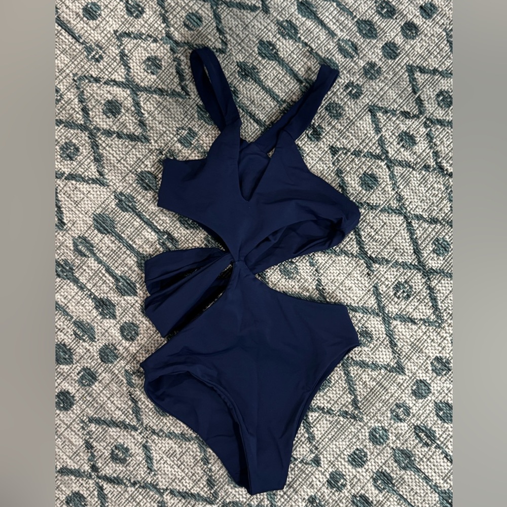 Siempre Golden one piece cutout swim - Picture 2 of 3
